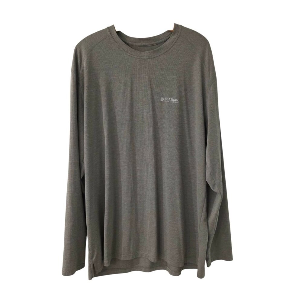 Duluth Trading Alaskan‎ Hardgear Athletic Shirt Long Sleeve Gray Stretch Mens XL